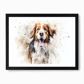 Watercolor Dog Painting Art Print