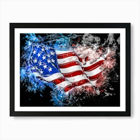 America Flag Of United State Art Print