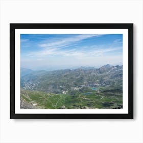 The village of Val Thorens in France - french alps mountains at high altitude - summer travel photography by Christa Stroo Photography Art Print