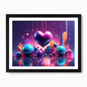 Colorful Heart Creative 38 Art Print