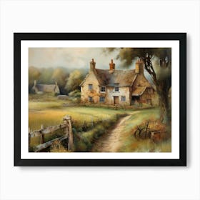 Printable Wall Art, Vintage Landscape, Farmhouse Wall Decorations, Vintage Landscape Oil Painting.20 Art Print