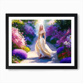 Barefoot In The Garden Art Print