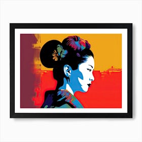 Geisha Face Pop Art 2 Poster