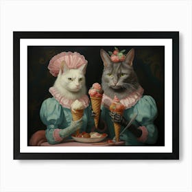 Whiskered Indulgence Art Print