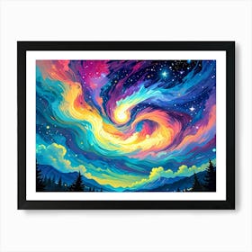 Leonardo Anime Xl In A Brilliantly Reimagined Scene Inspired B 2 (9) Art Print