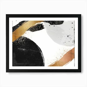 Abstract Black Gold Canvas Print 4 Art Print