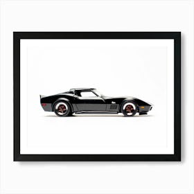Toy Car 69 Corvette Racer Black Art Print