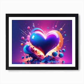 Colorful Heart Creative Art Print 34 Art Print