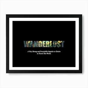 Wanderlust Poster Vintage Retro Woods 1 Art Print