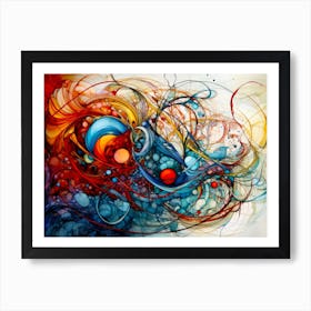 Swirling Vortexes Transparent Layers Art Print