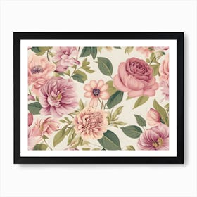 Floral Wallpaper 7 Art Print