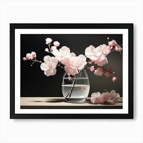 Cherry Blossoms In A Vase Art Print