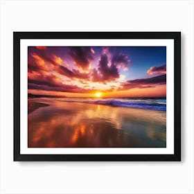 Sunset On The Beach 968 Art Print