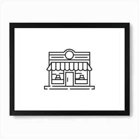 Shop Sign Vector Illustration 2 Art Print