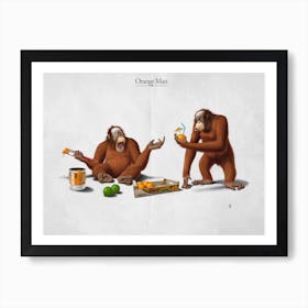 Orang-Utan Kunstprint von Rob Snow für Wohnzimmer