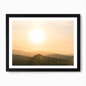 Sunset In Hills Of Italian Le Marche Art Print