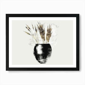 Black And White Vase 1 Art Print