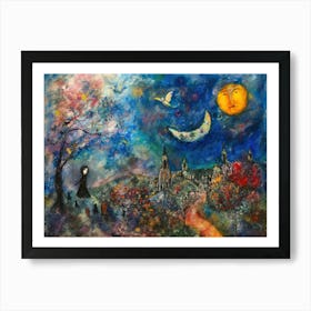 Contemporary Artwork Inspired By Marc Chagall 2 Art Print