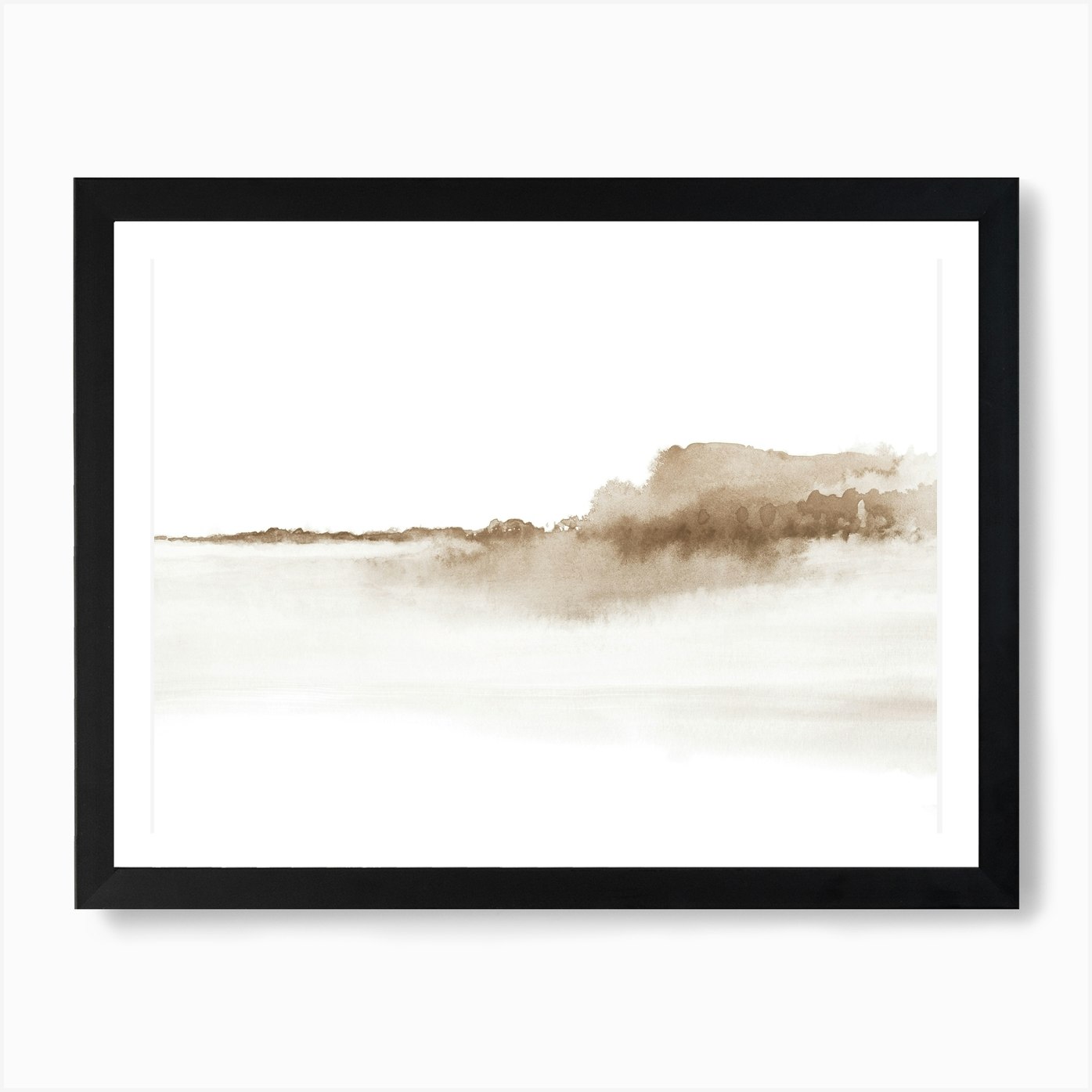 Watercolor Landscape 10 Sepia Art Print by Nouveau Prints - Fy