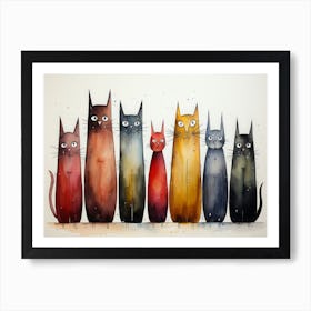 Family Of Cats Art Print