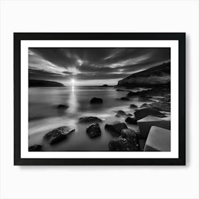 Black And White Sunset 4 Art Print