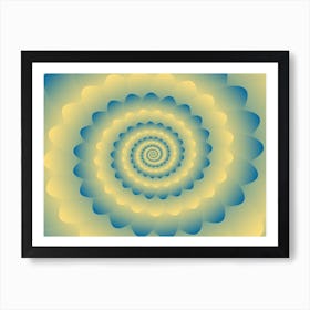 Fractal Flower Backgorund Art Print