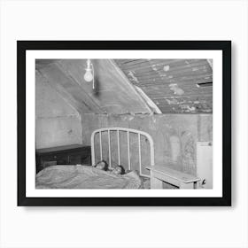Upstairs Bedroom Of Family On Relief, Chicago, Illinois By Russell Lee Art Print