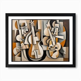 Cubism Musical Instruments Art Print