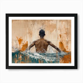 Man In The Water Art Print