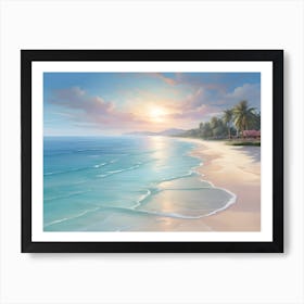 Sunset On The Beach Art Print