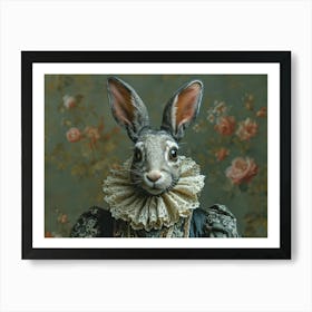 Absurd Bestiary: From Minimalism to Political Satire.Rabbit Portrait Art Print