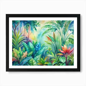 3 Colorful Rainforest Understory Plants (1) Art Print