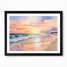 Sunset At The Beach 6 Art Print