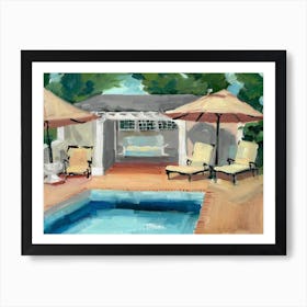 The Pool House Art Print