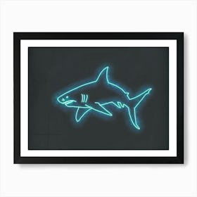 Neon Aqua Bamboo Shark 4 Art Print