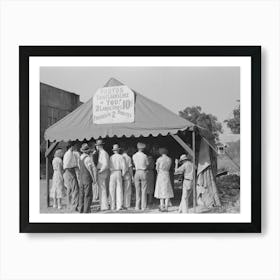 Steele, Missouri, A Crowd In Front Of An Itinerant Photographer S Tent By Russell Lee Poster