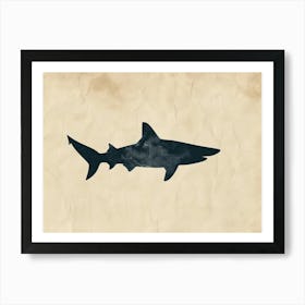 Port Jackson Shark Silhouette 2 Art Print