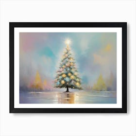 Abstract Christmas Tree 4 Art Print