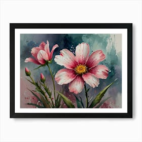 Pink Cosmos Art Print