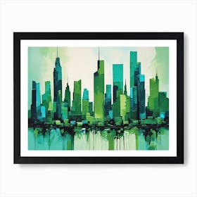 Abstract City Skyline 1 Art Print