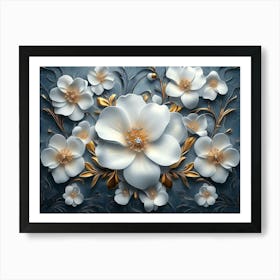 White Flowers 2 Art Print