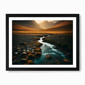 River In The Mountains Art Print