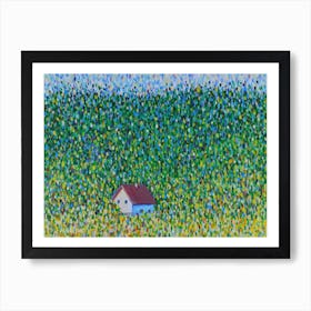 House In The Field Art Print