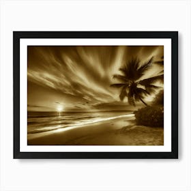 Sunset On The Beach 965 Art Print