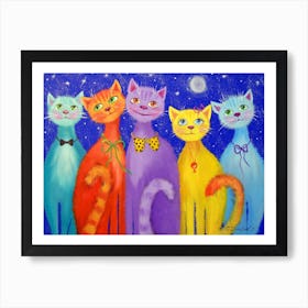 Smiley cats Art Print