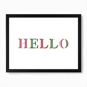 Hello Stripe Art Print