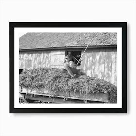 August Feck And A Load Of Soybean Hay, Feck S Three Hundred Twenty Acre Farm Near Templeton, Indiana, Is Owned By Art Print