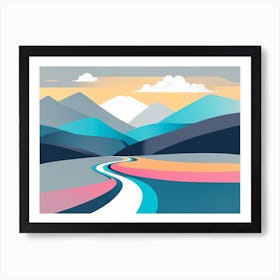 Road To The Mountains Art Print