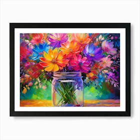 Flowers In A Jar Art Print