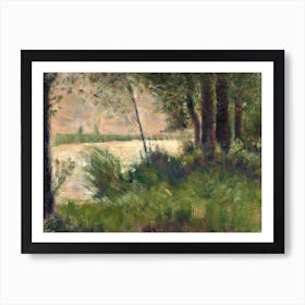 Grassy Riverbank, Georges Seurat Art Print